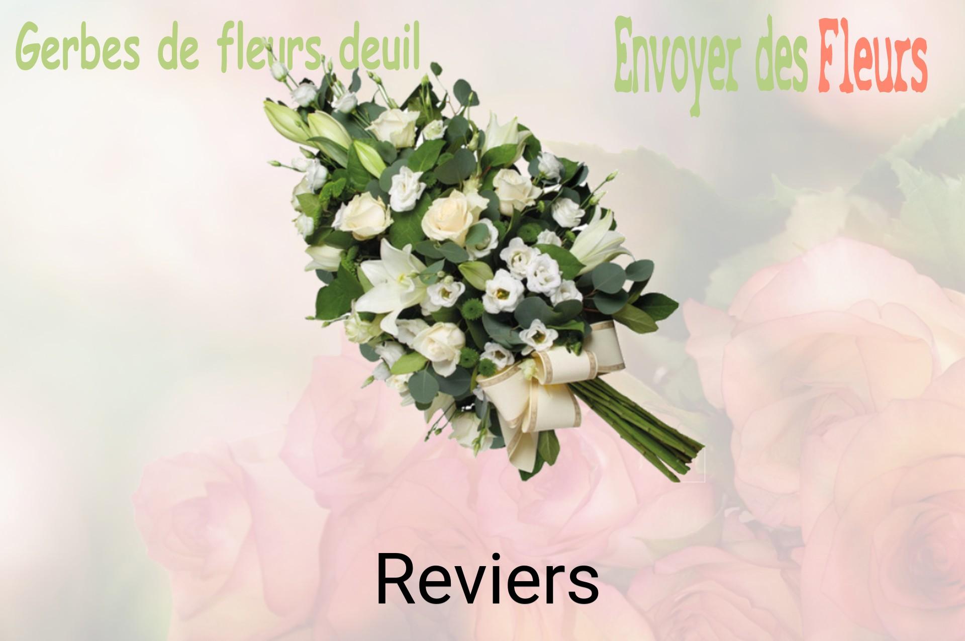 Gerbe de fleurs de deuil livrée à Reviers